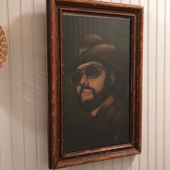 Vintage Hank Williams Jr. oil painting